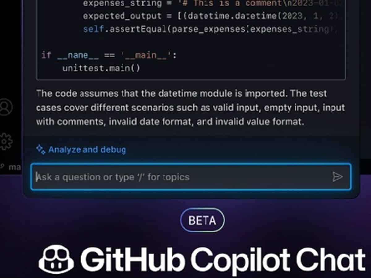 GitHub Copilot Chat now available in public beta for business users