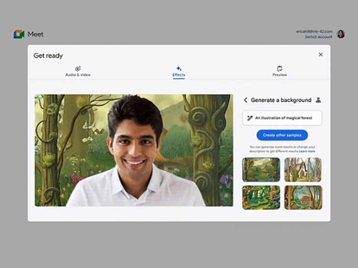 Google Meet to soon let users create AI-generated background images