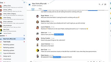 Google Chat spaces can now have up to 50K members