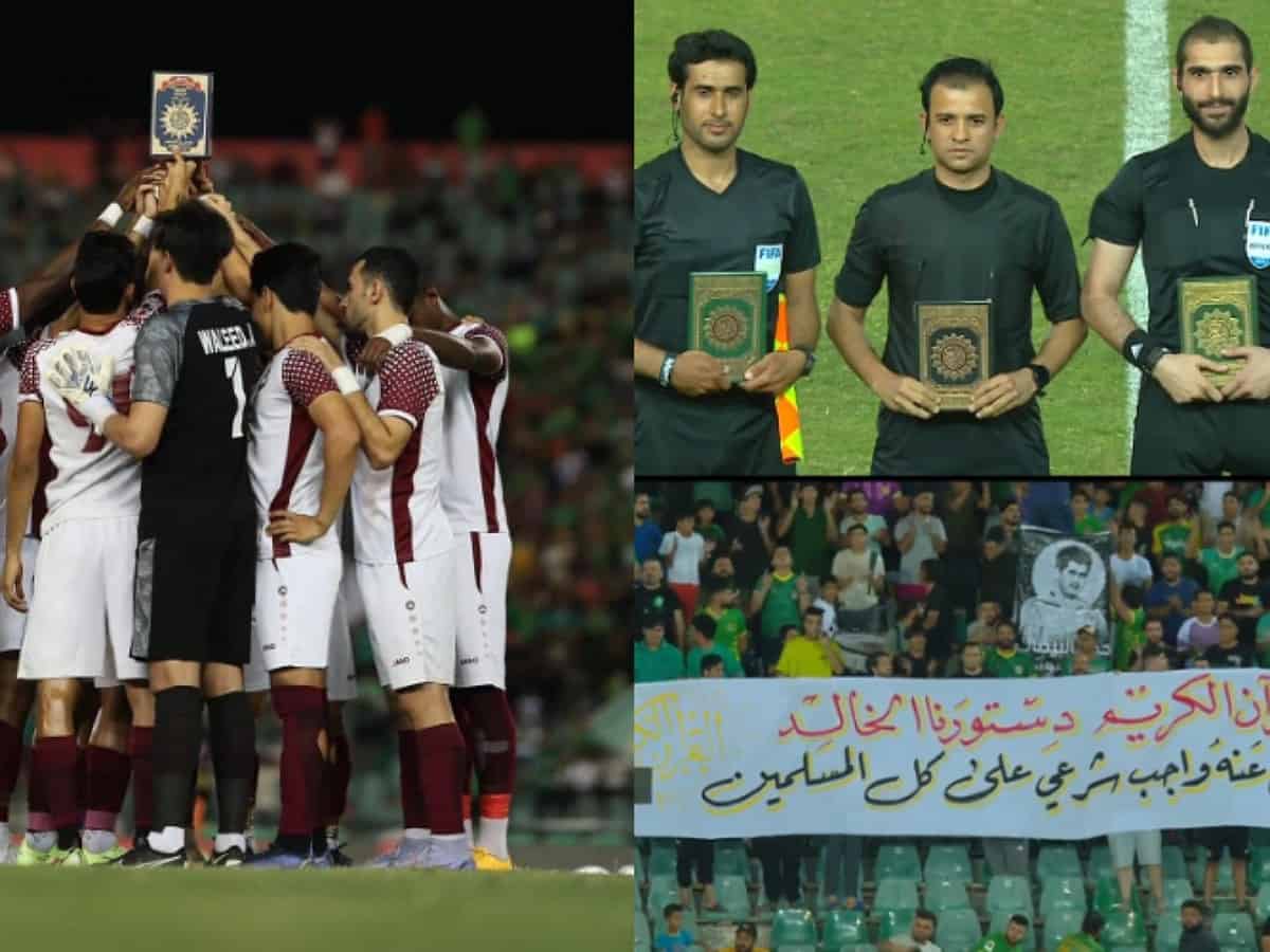 Iraq footballers hold up copy of Quran in response to Sweden incident 