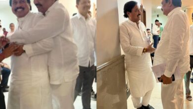 Jayant Patil, Tatkare hug each other in Maharashtra legislature complex