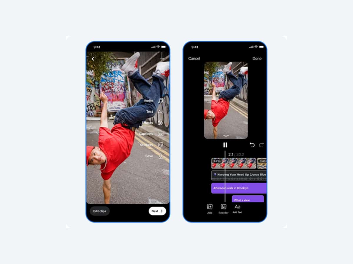 Meta bringing more Reels editing tools on FB Feed