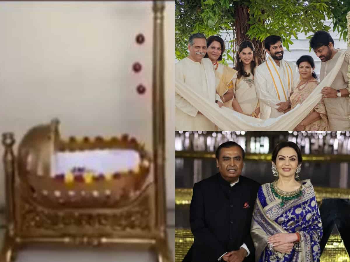 Rs 1cr gold cradle gifted to Ram Charan, Upasana's Baby by Ambanis?