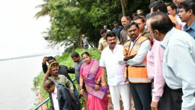 The Minister, along with officials, visited the Hussain Sagar lake in the city