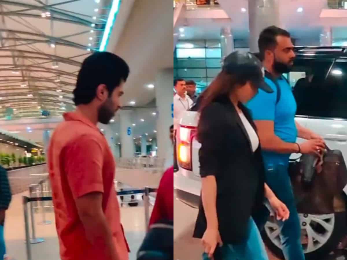 Vijay Deverakonda, Samantha spotted together at Hyd airport