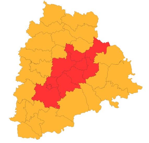 rainfall in hyderabad