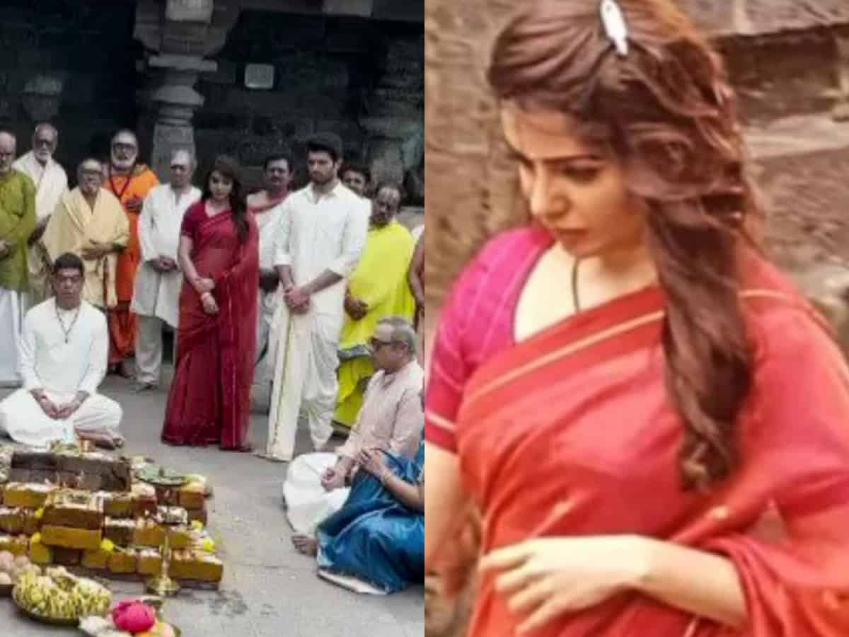 viral video: Samantha, Vijay Deverakonda as 'newly-weds' in temple