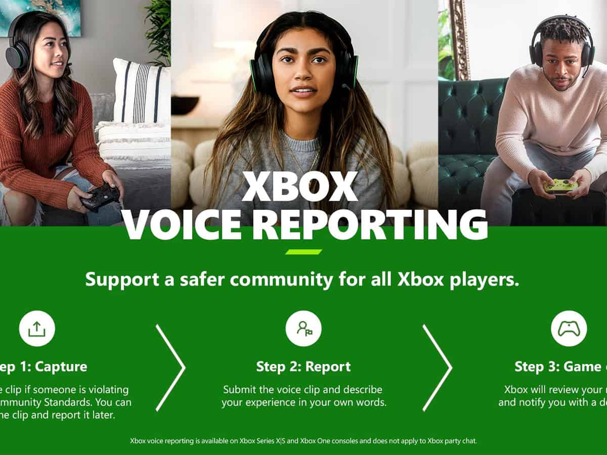 Xbox introduces voice reporting feature