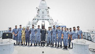 Indian and Bahrain navies professional interactions