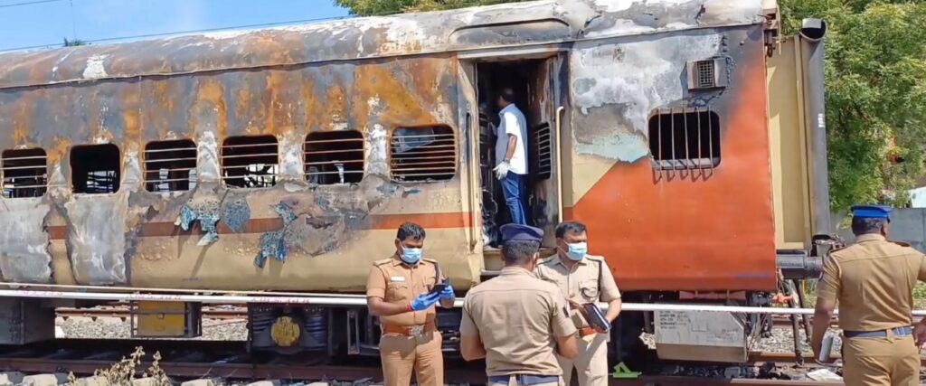 Madurai train fire incident: Forensic experts conduct investigation