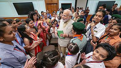 PM Narendra Modi celebrates Raksha Bandhan