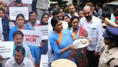 Hyderabad: YS Sharmila under house arrest; flash strike at Lotus Pond