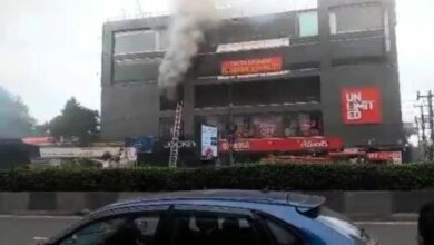 Hyderabad: Fire outbreak in commercial complex at Habsiguda
