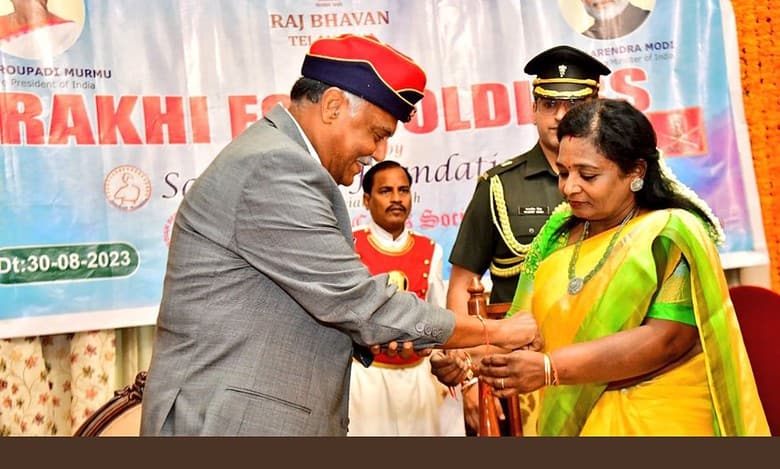 We are going to reach Sun also: Telangana Guv during Raksha Bandhan celebs