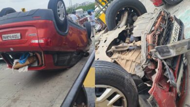 Hyderabad: Car topples at Durgam Cheruvu cable bridge; 4 injured