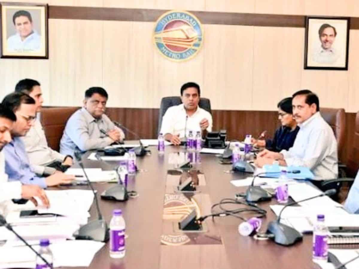 Hand over identified land to Hyderabad Airport Metro: KTR to GMR