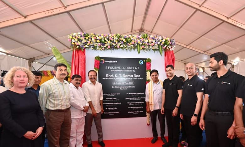 Hyderabad: Foundation for Amara Raja‘s energy labs laid by KTR