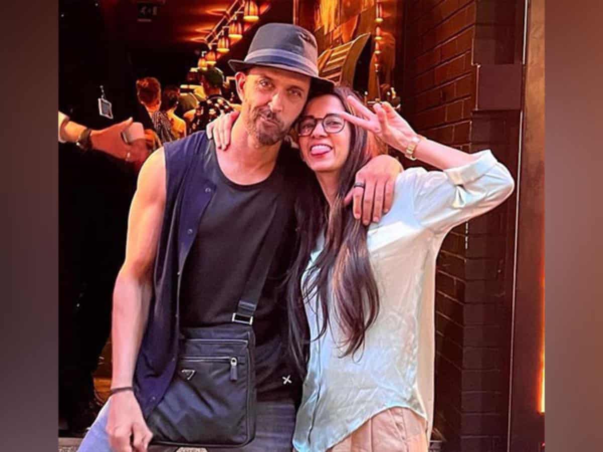 Hrithik Roshan, Saba Azad step out for a movie date in Mumbai