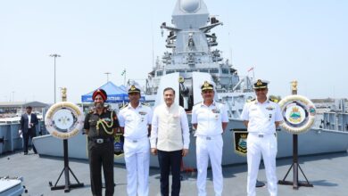 Kuwait: INS Visakhapatnam docks at Al-Shuwaikh Port