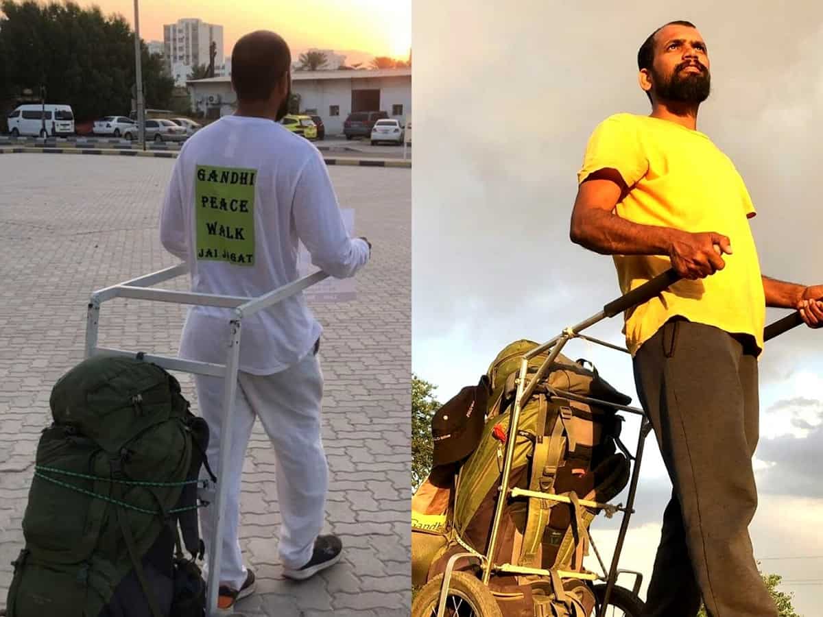 This 32-yr-old Indian engineer on world tour to spread Gandhi's message reaches UAE