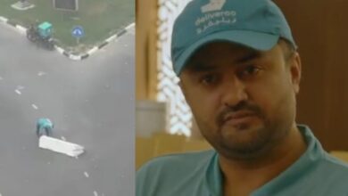 Watch: Pakistani rider honoured for removing road barrier in UAE