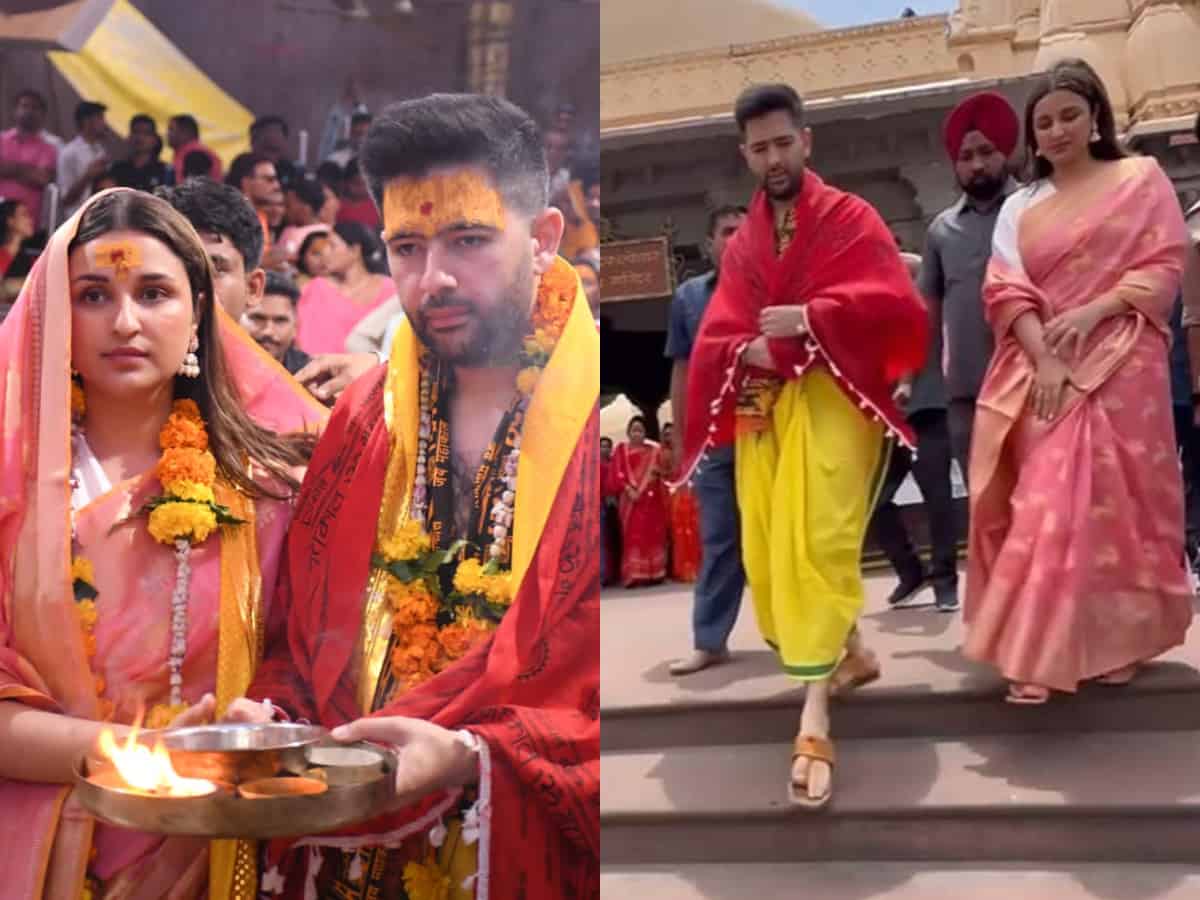 Parineeti Chopra, Raghav Chadha wear slippers inside temple, spark outrage