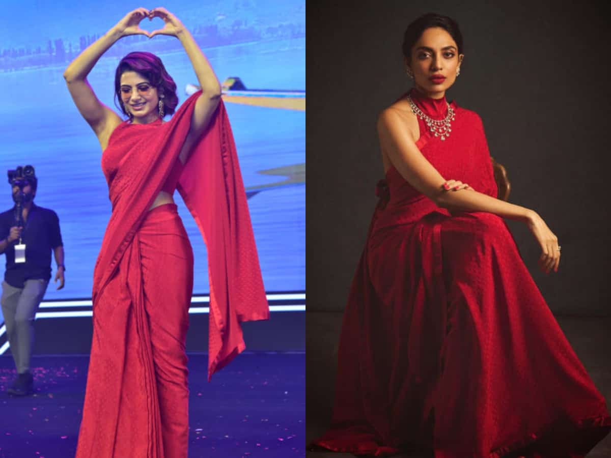 Samantha or Sobhita: Who wore Sabyasachi red saree better?