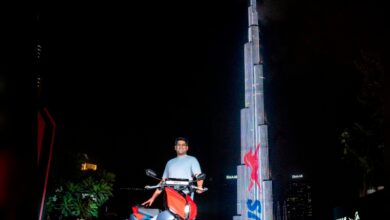 Watch: Made-in-India electric scooter launches at Burj Khalifa in Dubai