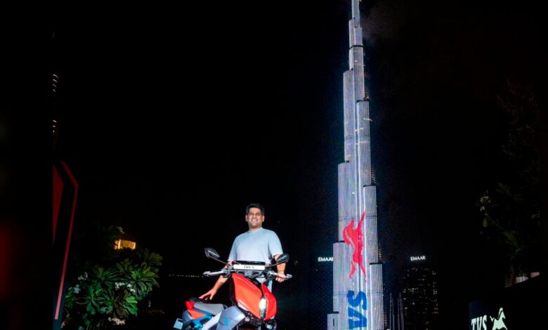 Watch: Made-in-India electric scooter launches at Burj Khalifa in Dubai