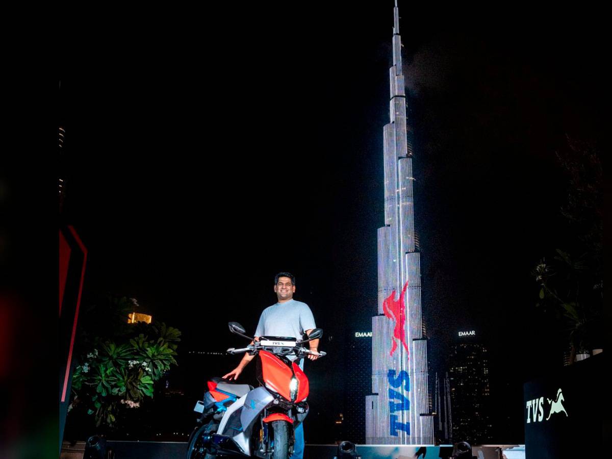 Watch: Made-in-India electric scooter launches at Burj Khalifa in Dubai