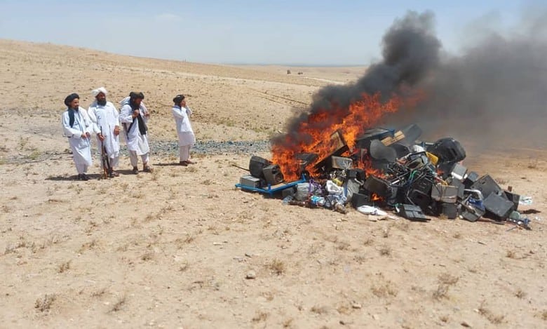 Taliban burned musical instruments in Herat