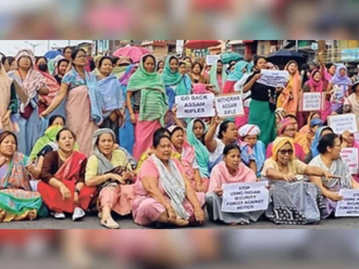 Thousands of women stage protests in Manipur