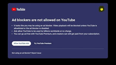 YouTube testing countdown timer on ad-block warnings