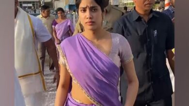 Janhvi Kapoor spotted at Andhra's Tirupati Temple