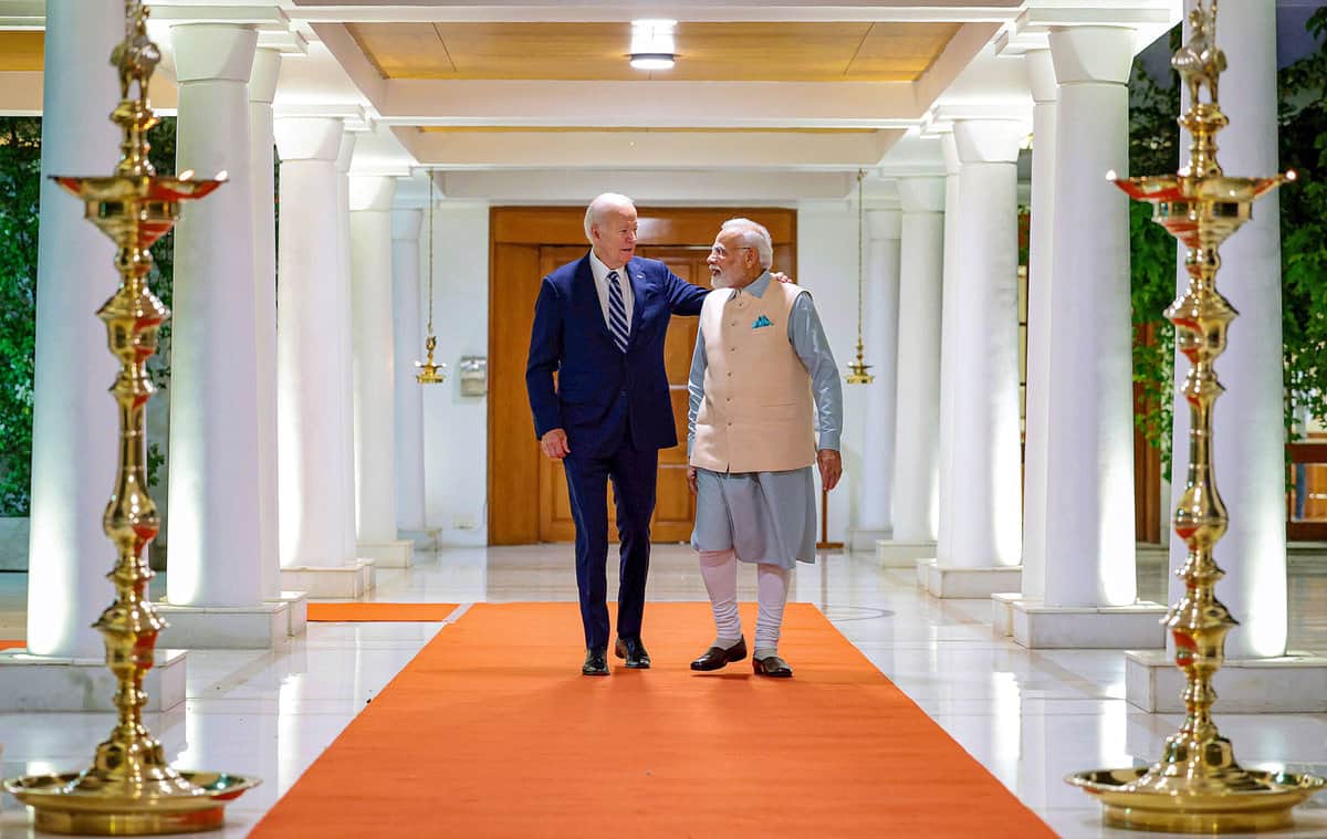 Prime Minister Narendra Modi with US President Joe Biden