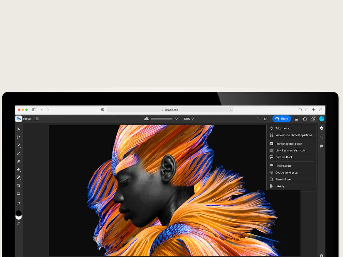 Adobe Photoshop now available on web