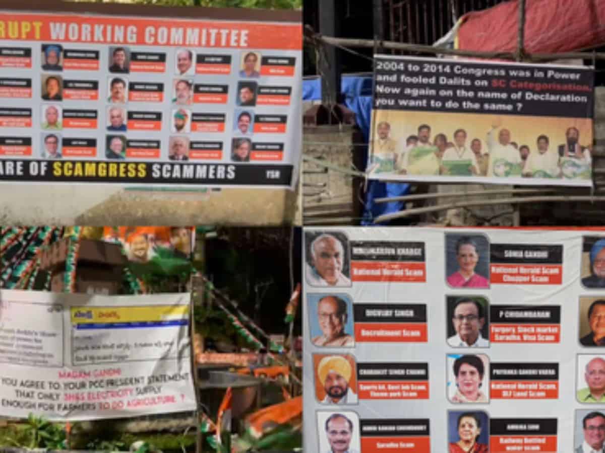 BRS puts up posters, mocks CWC