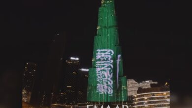 Watch: Burj Khalifa light up green in celebration of Saudi Arabia's National Day
