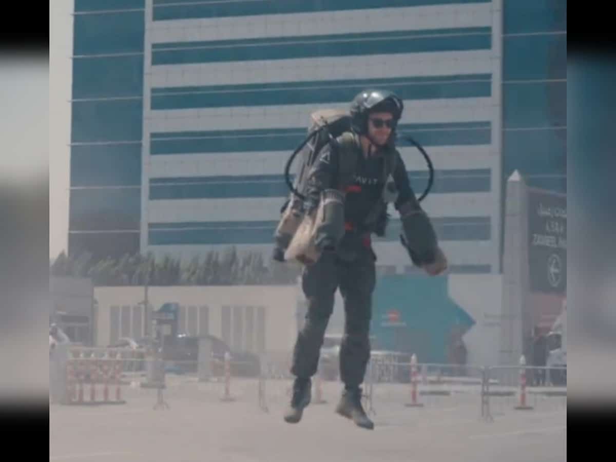 Watch: ‘Flying Man’ Sam Rogers takes flight in his jet suit in Dubai