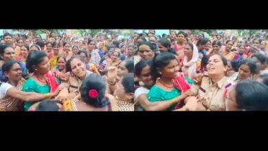 Telangana: Anganwadi teachers protest in Adilabad; manhandle SI