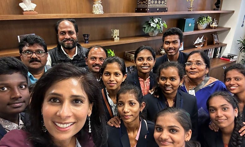 Gita Gopinath meets Andhra students at IMF