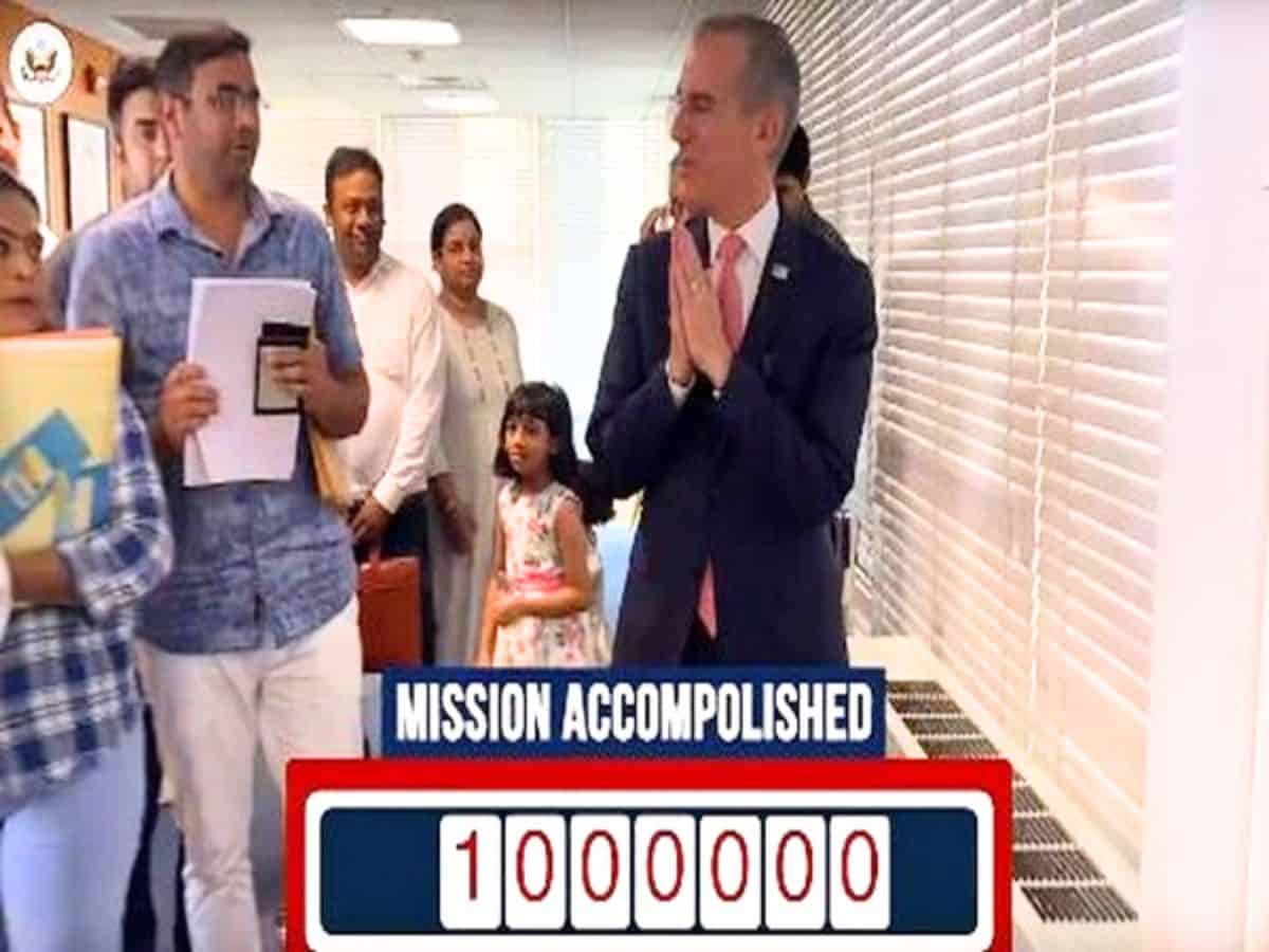 US Mission to India surpasses one million Visas in 2023