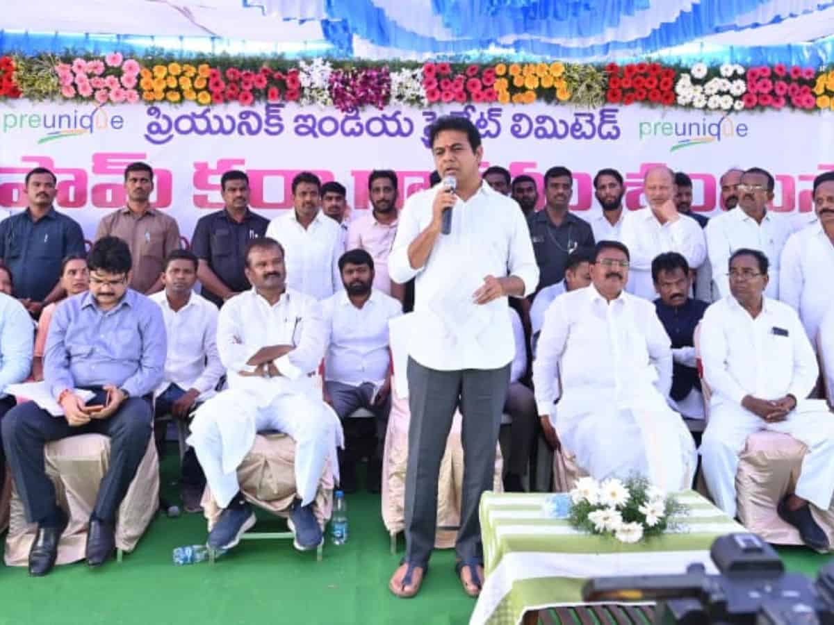 Telangana: Foundation for Oil Palm factory in laid Mahbubnagar