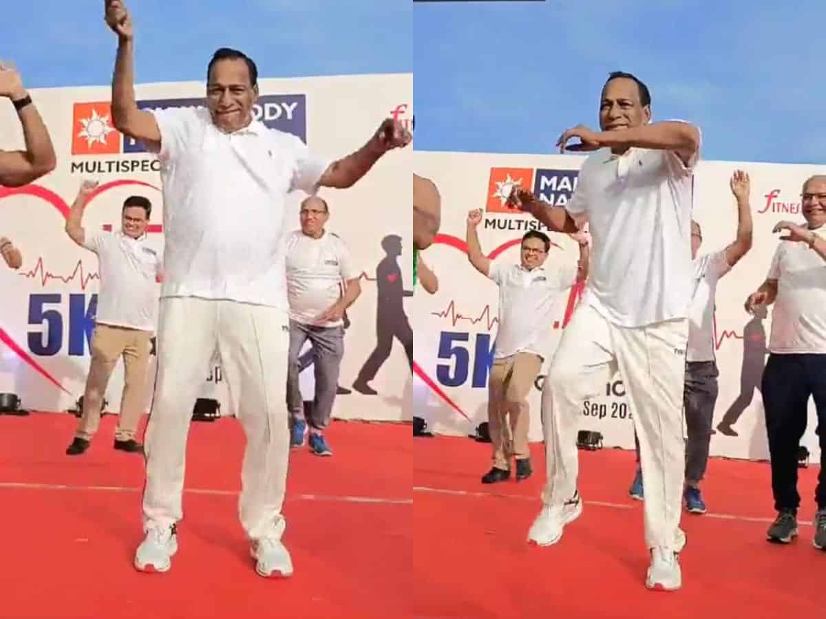 Watch: Telangana min Malla Reddy shakes a leg at health awareness event