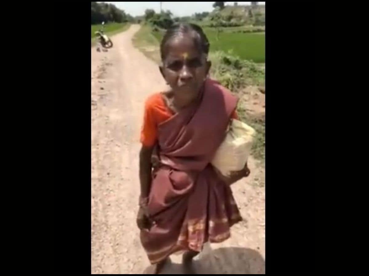 Telangana: Elderly woman walks 8 km barefoot to celebrate Raksha Bandhan