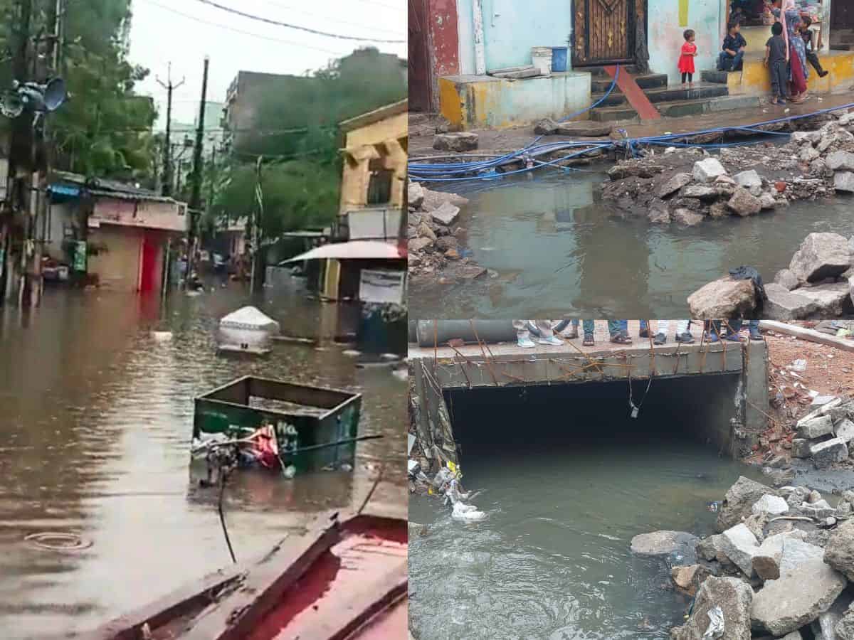 Hyderabad: Rain fury leaves Moula Ka Chilla in Yakutpura submerged in water