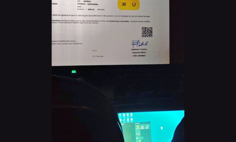 Moviegoer in Bangalore works on laptop amid ‘Jawan’ screening