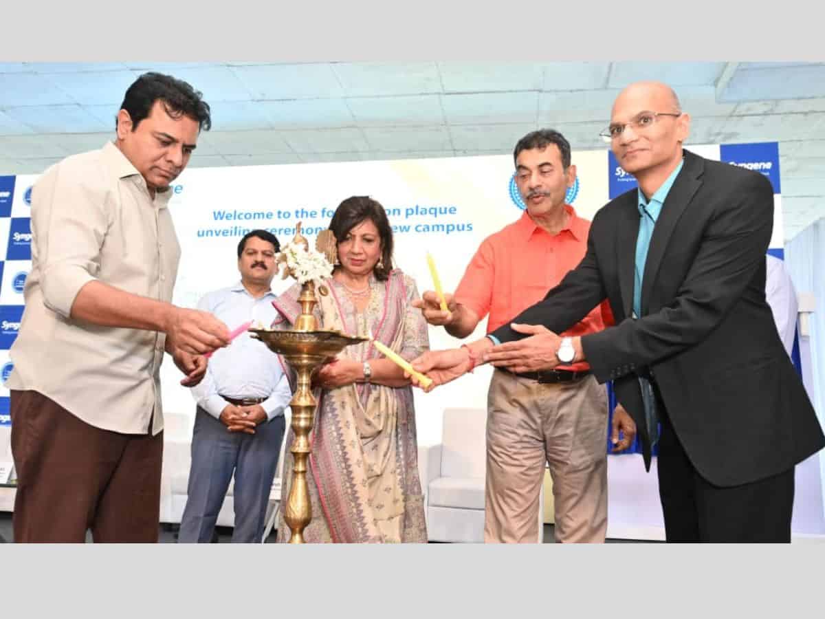 Hyderabad: KTR breaks ground for Syngene's research lab in Genome Valley