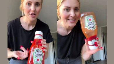 Watch how to get every drop of ketchup out of its bottle; viral video
