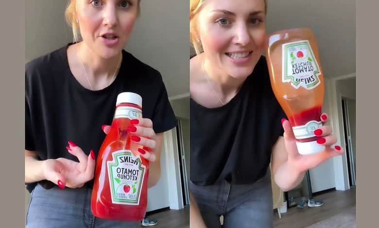 Watch how to get every drop of ketchup out of its bottle; viral video